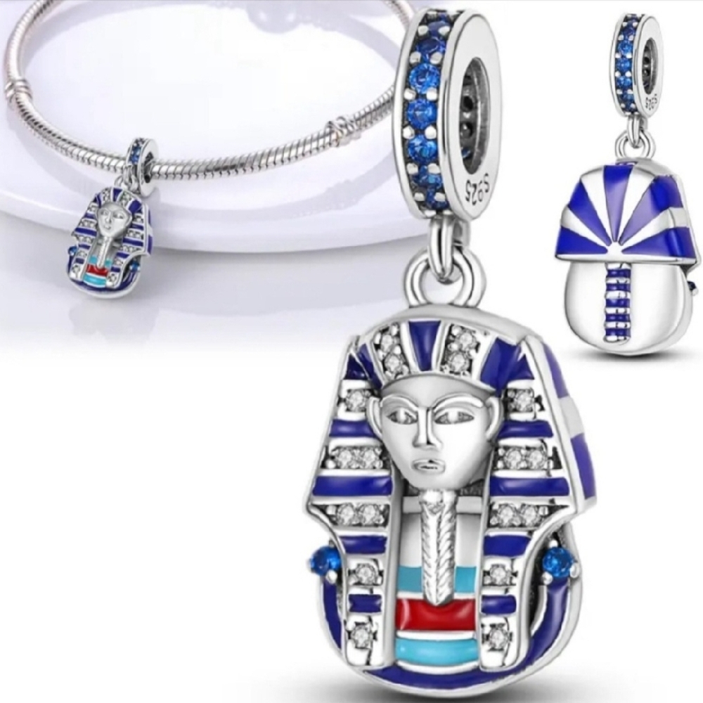 Unbranded Blue Egyptian Pharaoh Charm Pendant for Women